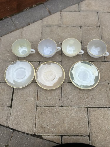 Vintage arcopal france teacups - france,