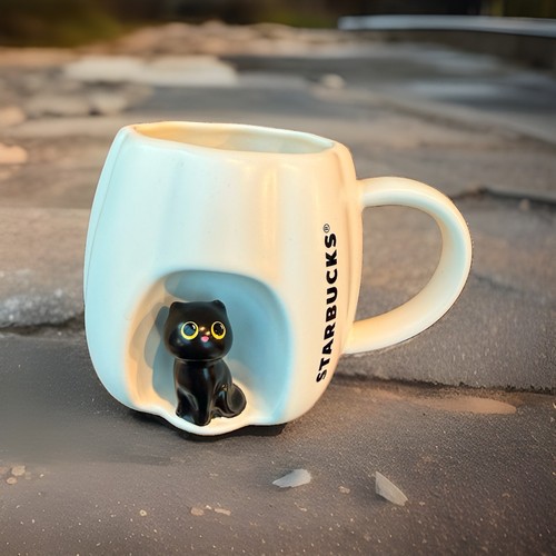 Starbucks cat coffee mug - coffee,