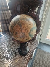 Old Spinning Wooden Paper Globe