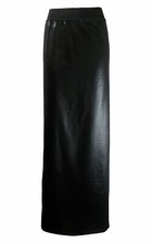 Womens PVC Wet Look Black Long