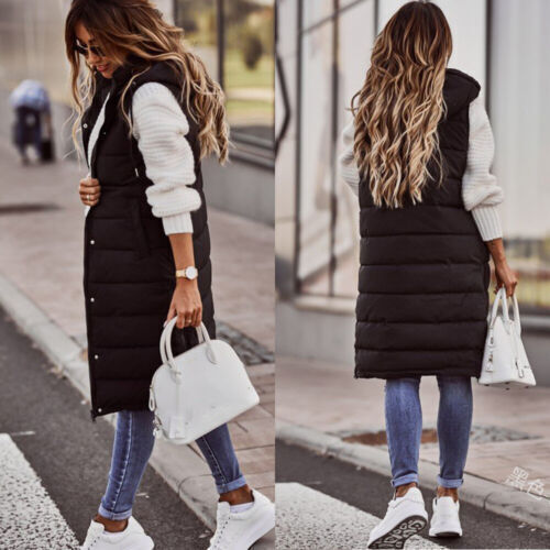 Womens ladies long line - long, hooded