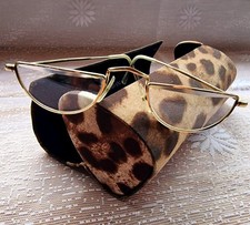 ❤️ Rare Vintage ALGHA 20 Gold Filled Half Moon Savile Row Spectacles Glasses