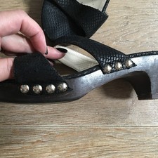 Jimmy Choo Black Leather Mules / Clogs EU37.5/UK4.5