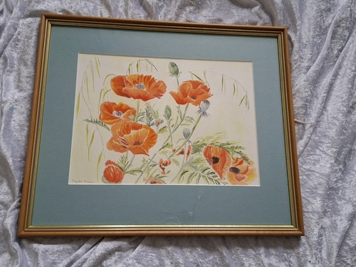 Framed watercolour painting - framed,