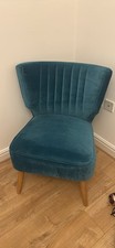 Beautiful Teal Velvet Cocktail / Occasional Chair