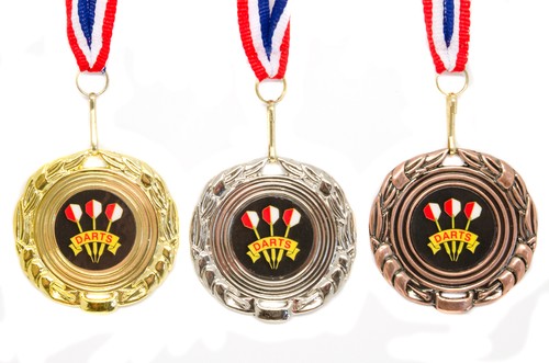 Round medal with - medal, wreath