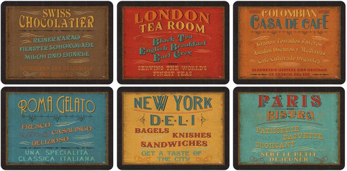 Set retro placemats for - of, 6