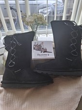 Bear Paw Black Suede Boots