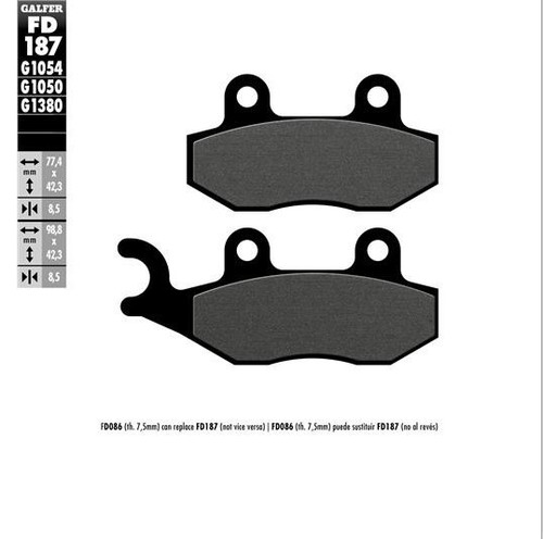 Galfer semi metal rear brake - galfer,