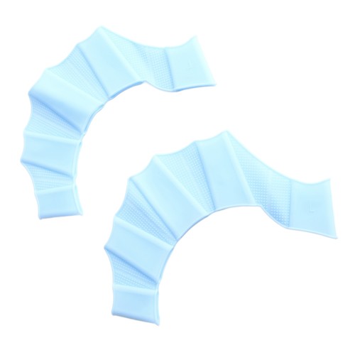 Silicone hand paddles blue - blue, l
