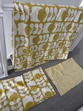 Orla Kiely Tulip & Tiny Stem Yellow Brushed Cotton Superking bedset 