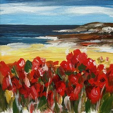 Tom Scott (Scottish contemporary): 'Arran Shore, West Coast' original acrylic