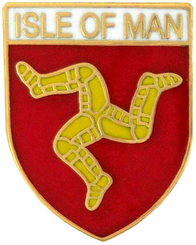 Isle man shield - of, metal