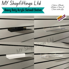 Biggest Acrylic Slatwall Shelves | 4 x 10 Slatwall Accessories Retail Wall Panel