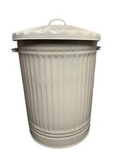 CREAM 90L LARGE METAL BIN