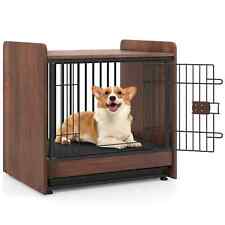 Industrial Doge Kennel Indoor Pet House End Table Small Medium Sized Dog