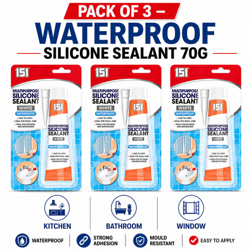 White waterproof silicone - white,