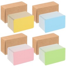  4 Boxes Coloured Index Cards Blank Decorative Multicolor Message