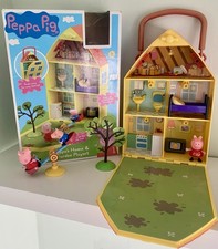 Vintage Peppa Pig - Peppa's Home & Garden Playset With Handle /Original Box 2003