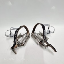 Vintage Pista Track Pedals Alfredo Binda Straps Mikashima Eroica Classic