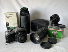 Fujica STX-1 with Leather Case and Various Lenses 35mm SLR Film Camera Bundle