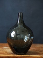 Smoked glass vase 20cm dark - smoked,