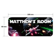 Star Wars Door Plaque - Personalised Childrens Bedroom Sign Boys Girls