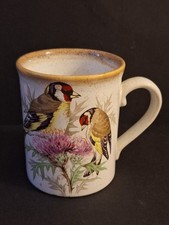 Welsh Beaker Company Goldfinch Garden Birds Speckled Coffee Tea Mug Cup
