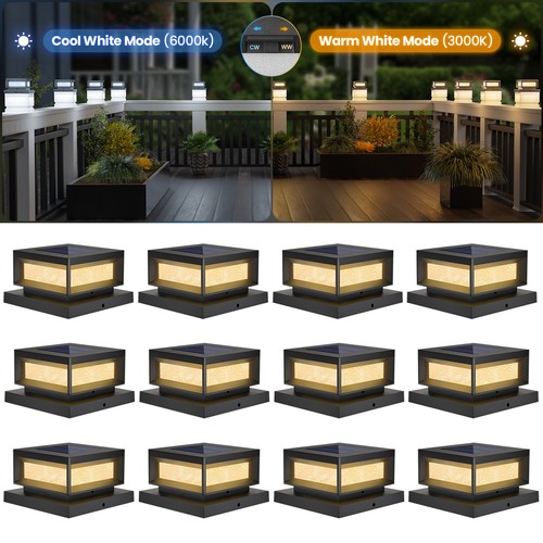 12x led solar deck post - solar,