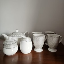 Aynsley white bone china grey