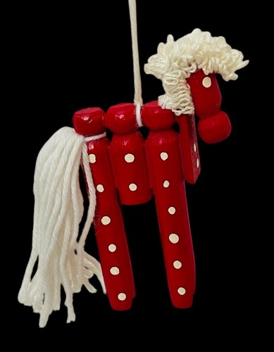 Wooden horse clothes pin - wooden,