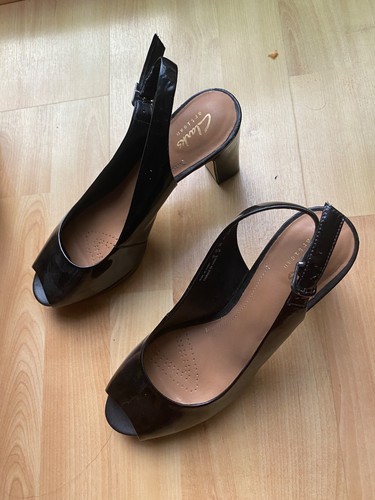 Black patent leather - black, clarks