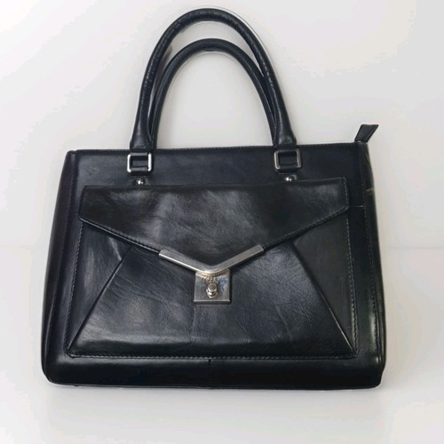 Osprey black leather handbag - black,