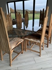 Rustic 10 seater Glass Top