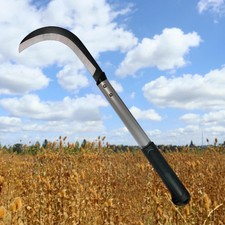 22" Garden Scythe Sickle Weed Nettle Bramble Bush Wacker Hand Held Heavy Duty