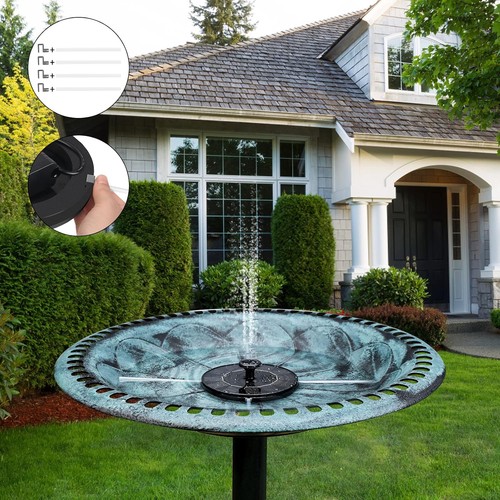 Solar fountain for bird bath - solar,