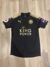 M/ Leicester City Black & Gold Third Shirt 17/18 Puma  Premier League Patches #6
