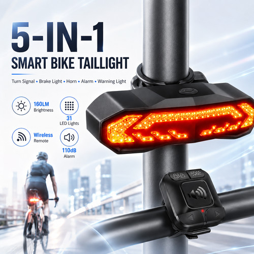 Smart bike tail light - bike,