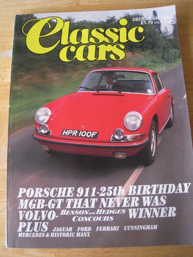 Classic cars dec 1988 - classic, porsche