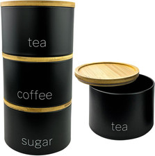 3 Pieces Jar with Wooden Lid