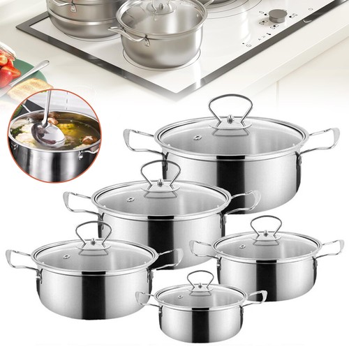 Pack stainless steel pots - 5,