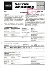 Service manual for Grundig