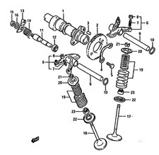 Suzuki Genuine Cotter Valve DR800 L M N P R S T V Engine 12932-82000-000