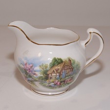 Vintage Royal Vale Milk Jug, Bone China, Classic Cottage Garden Creamer