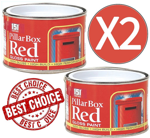 Pillar box red paint 180ml - red,