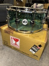 DW Design Series 14" x 6.5" Acrylic Snare Drum, Sea Glass - See through Snare !