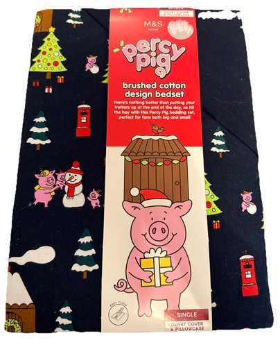 Percy pig brushed cotton - percy,