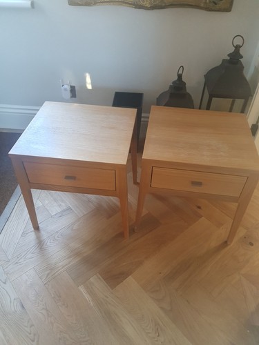 Light oak contemporary bedside - light,