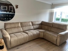 Beige Corner Power Recliner