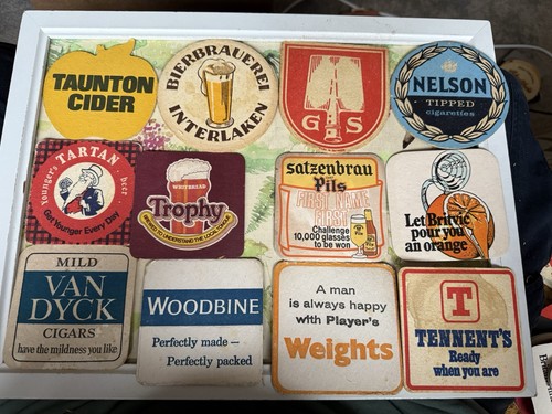 Vintage beer mats - mats, 50s